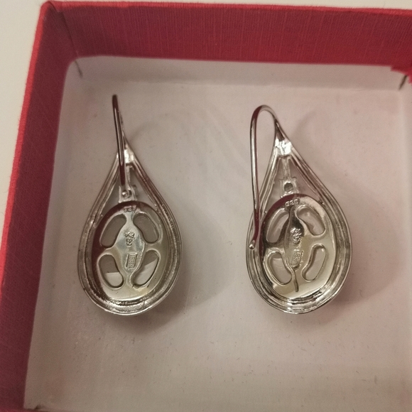 Sterling Silver Pearl Earrings - Picture 4 of 5